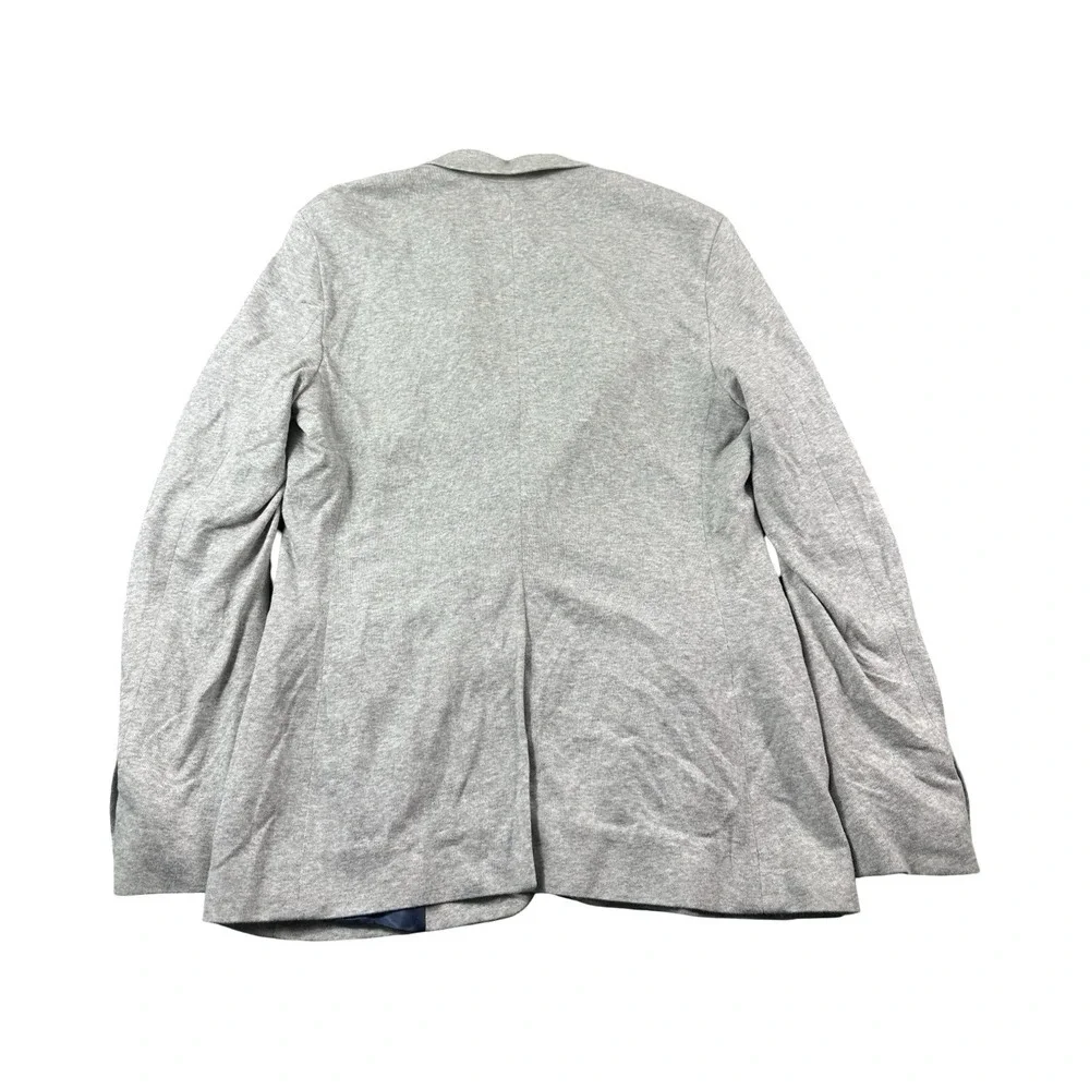 John Varvatos Luxe Gray Pure Cotton Half Zip Mens Blazer Size Medium